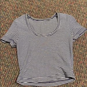 Striped American Apparel Crop Top